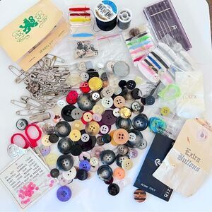 Vintage Buttons & Sewing Craft Lot
